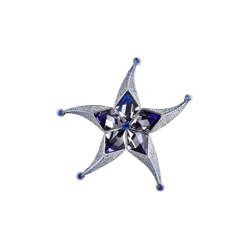 Lan Ying Crystal Brooches Unisex