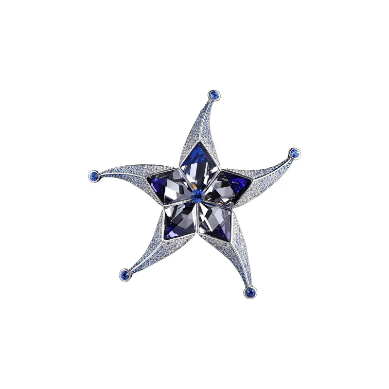 Lan Ying Crystal Brooches Unisex-0