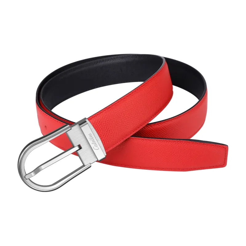 CATELLES Dual Sided Soft Top Grain Cow Leather Leather Belts Men's 3.5cm-11