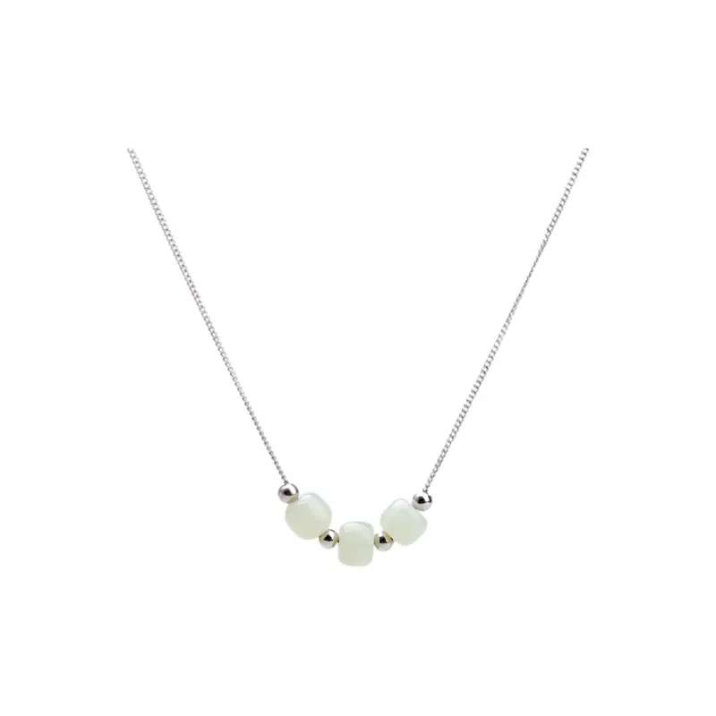 Royal Heaven's Choice Hetian Jade Necklaces Pale Greenish White Jade Unisex-4