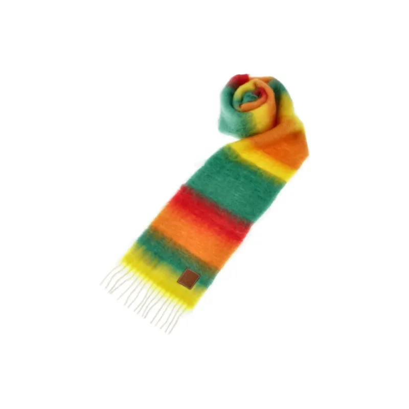 LOEWE Stripe Mohair Scarf-2