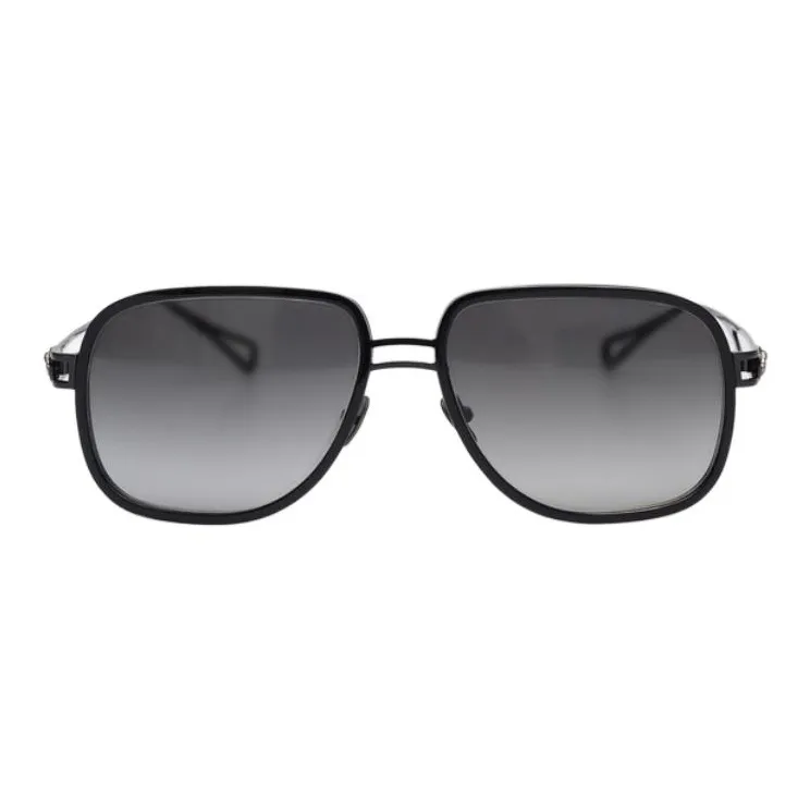 STEFANO RICCI Acetate Metal Aviator Sunglasses Men's Black-0