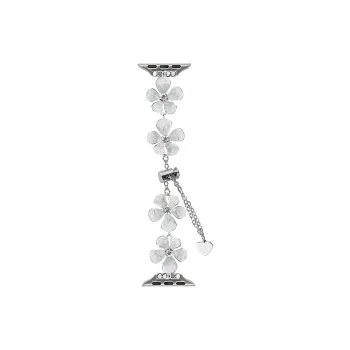 PULAISI Apple Compatibility Watch Band Stone Floral Material