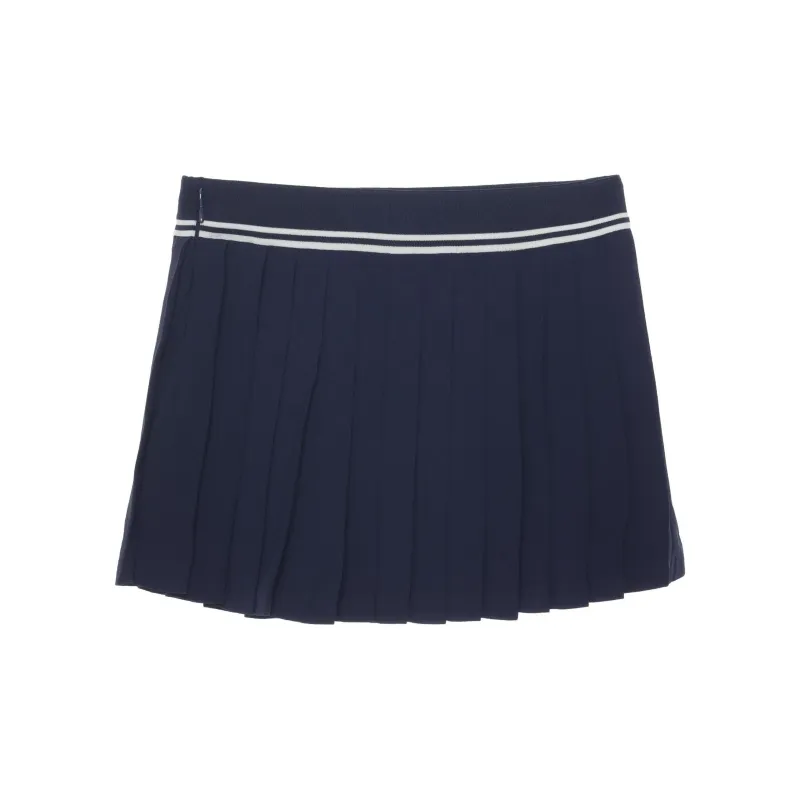 SPORTY & RICH Logo Pleated Skirt-1