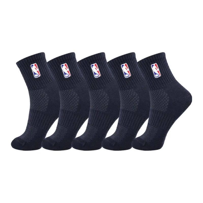 NBA Mid Calf Socks Unisex 5 Pack-12