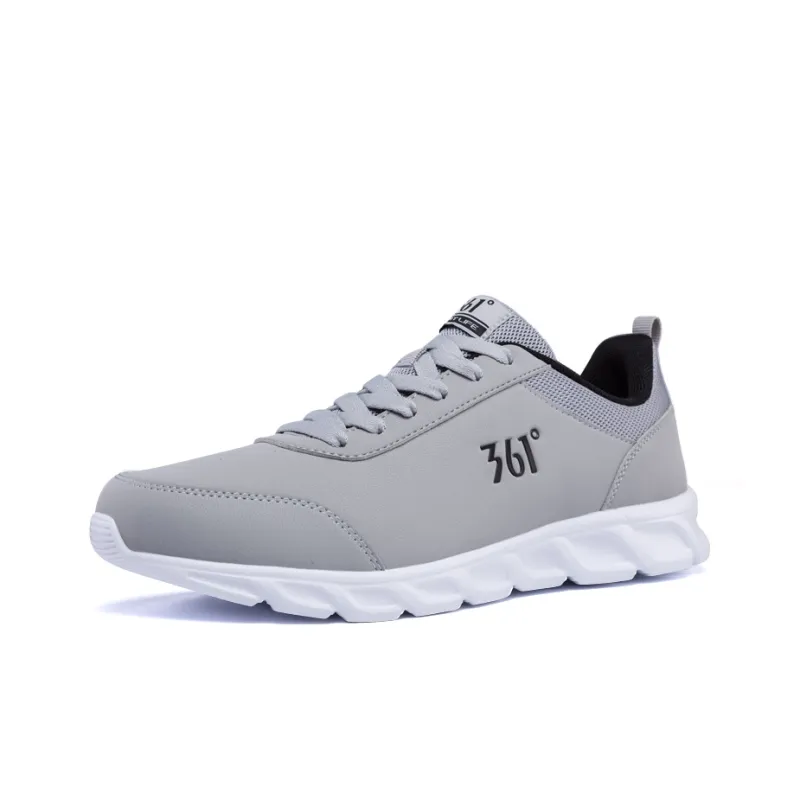 361° Shock Absorbers With Slip Resistant And Abrasion Resistant Properties Low Top Running Shoes Men's Gray White-2