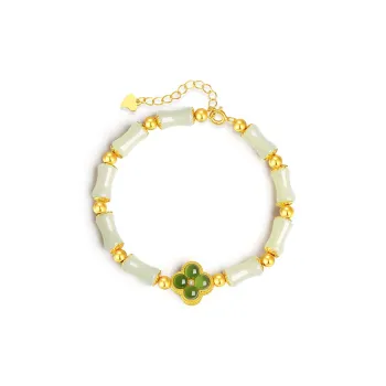 IS YOU Hetian Jade Bracelets Pale Greenish White Jade Women's