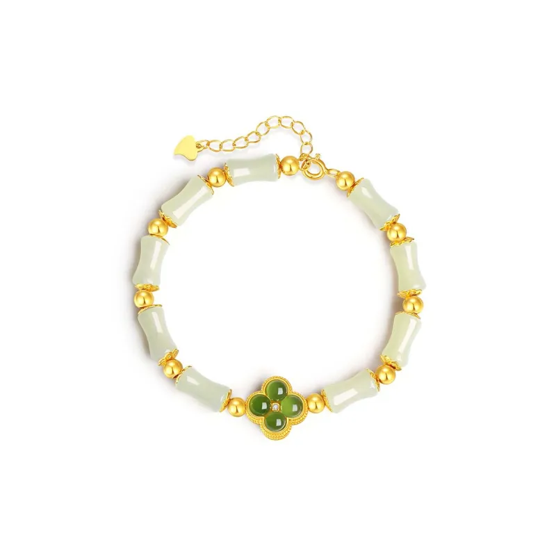 IS YOU Hetian Jade Bracelets Pale Greenish White Jade Women's-0