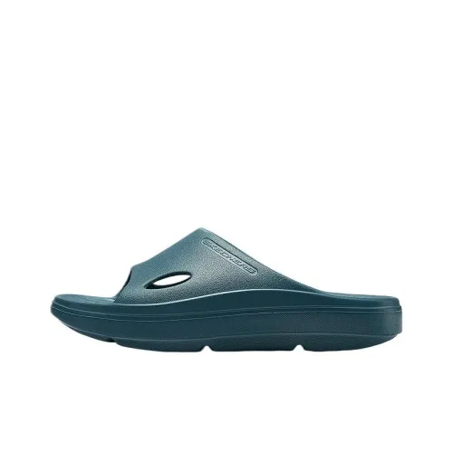 Skechers Foamies Abrasion-Resistant Slide Slippers Men's Dark Gray Blue
