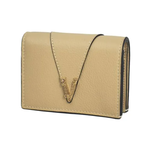 VERSACE Leather Wallet Women's Light Umber