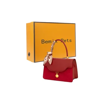 BEMIX PETS Velour Handbag Women's Red