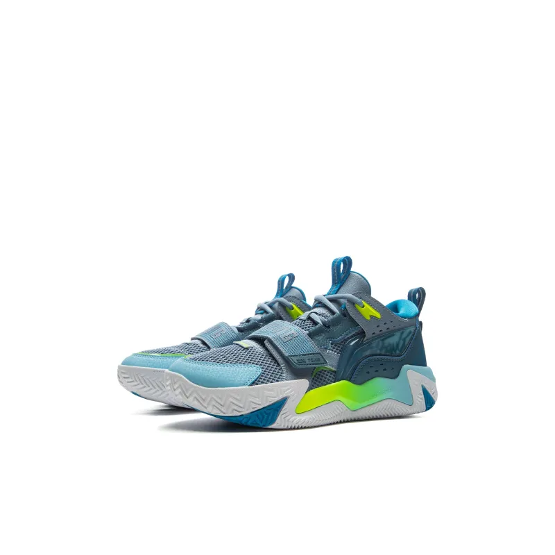 LINING YOUNG Basketball Low Top Children's Basketball Shoes Ash Gray Blue/Dark Cyan Blue/Breeze Blue Kids'-2