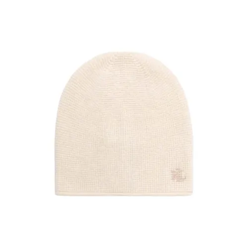 Polo Ralph Lauren Knitted Fabric Beanies Women's Ecru