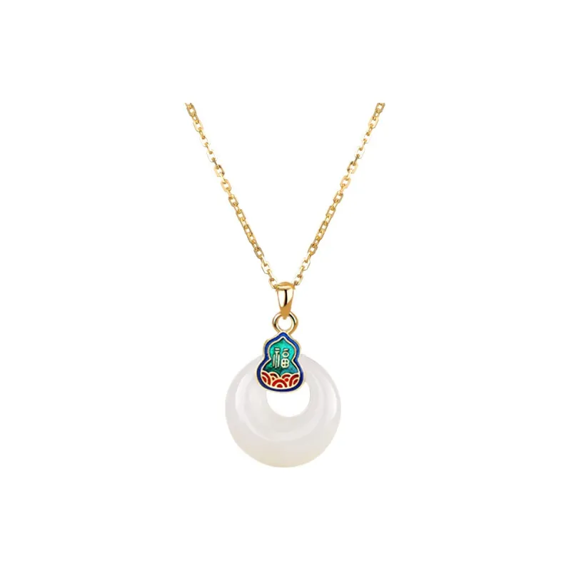 Royal Heaven's Choice Hetian Jade Necklaces Pale Greenish White Jade Unisex-0