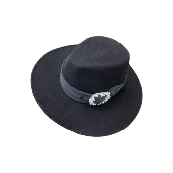 Maison Michel Cotton Fabric Top Hats Women's Black