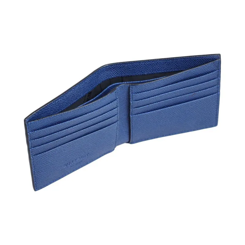 Burberry Leather Wallet Men's Blue-1