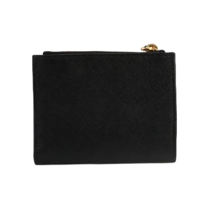 PRADA Cow Leather Wallet Women's Black-2