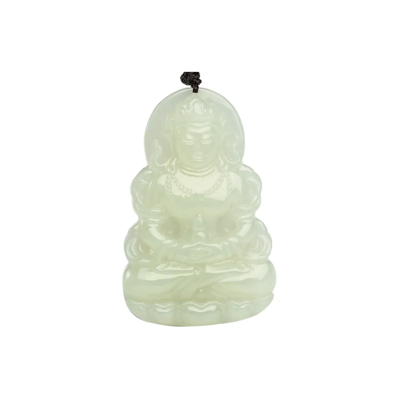 Oriental Jade Necklaces Pale Greenish White Jade Women's-0
