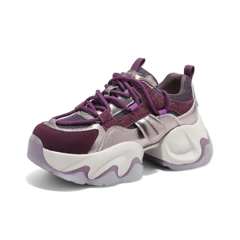 BELLE Anti-Slip And Wear-Resistant Lightweight Low-Top Chunky Sneakers Women's-9