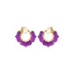 Cyan Lotus (Qīnglián) Gold Clip-on Earrings