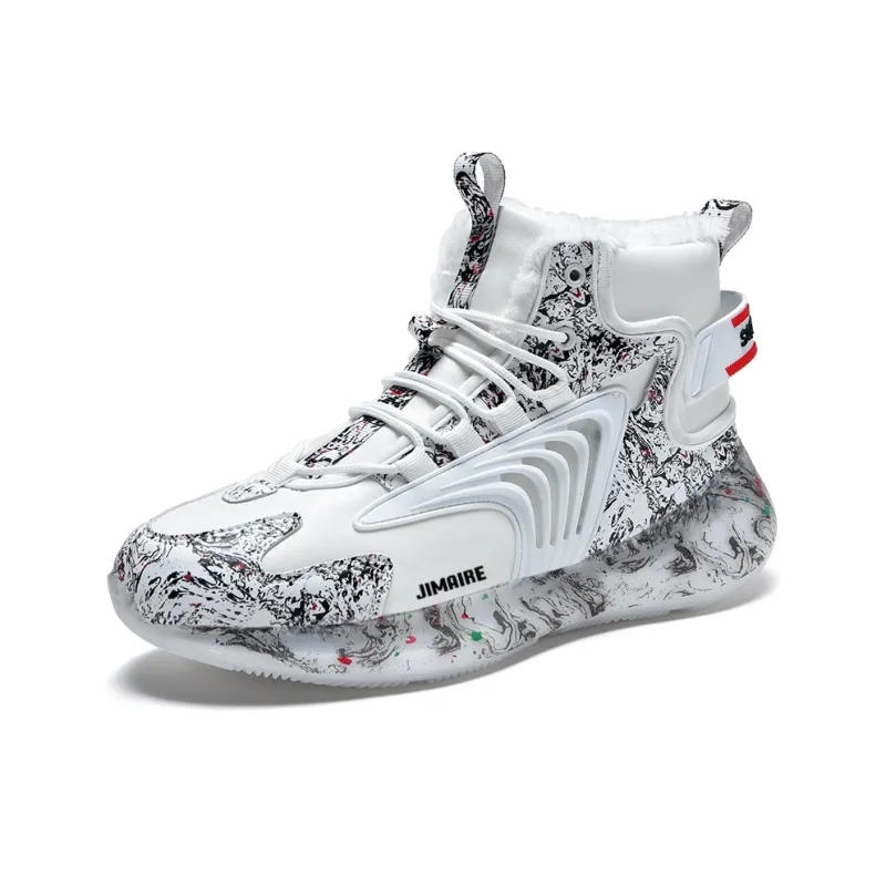 King Jinmai Slip Resistant High Top Casual Shoes Men's-7