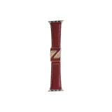 Super Soft Comfortable Custom Genuine Cow Leather Z-Shaped Magnetic Clasp Apple Style-Burgundy