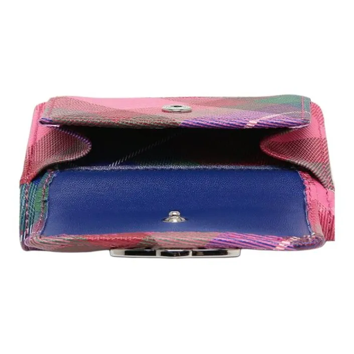 Vivienne Westwood Polyurethane Wallet Mini Women's Candy Plaid Nee-4