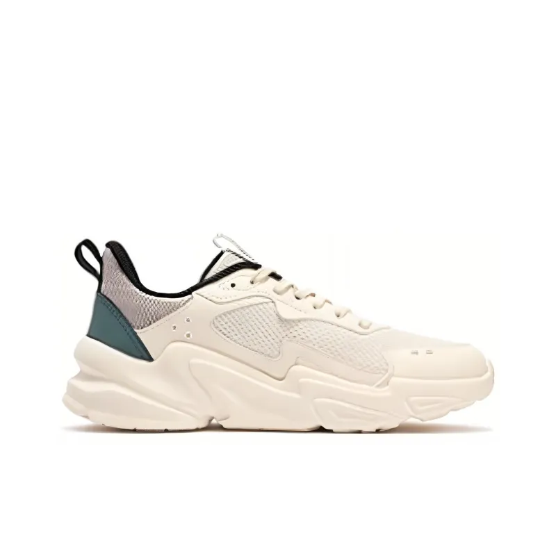 361° Slip Resistant, Breathable, Lightweight Low Top Casual Shoes Men's White Green-1