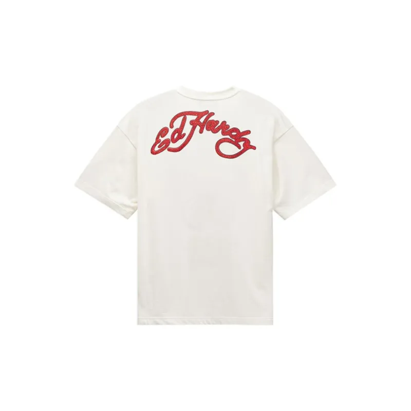 Ed Hardy T Shirt Women's Ivory White-1