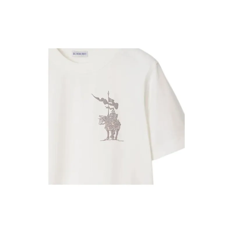 Burberry Equestrian Knight motif T shirt-4