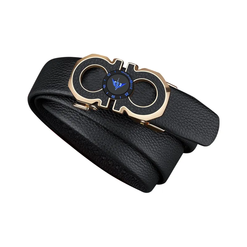 WilliamPOLO Cow Leather Belt Men's 3 Colors Available For Selection 3.5cm Width-16