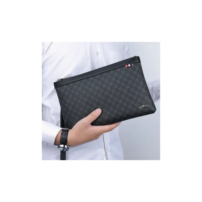 GOLDLION PVC Clutch Medium Size Men's Black-4
