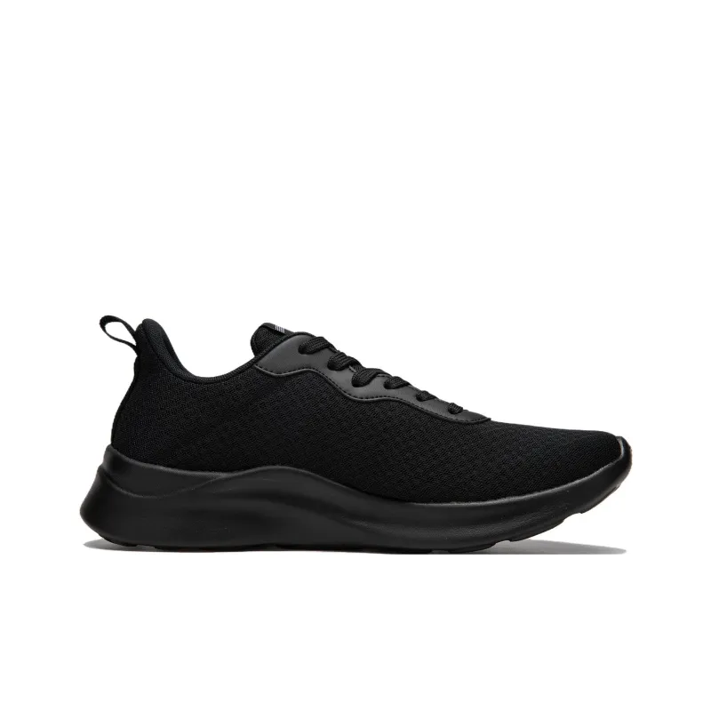 Erke Cushioning Anti Slip And Wear Resistant Breathable Support Low Top Casual Running Shoes Men's Black-1
