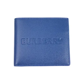 Burberry Leather Wallet Men's Blue