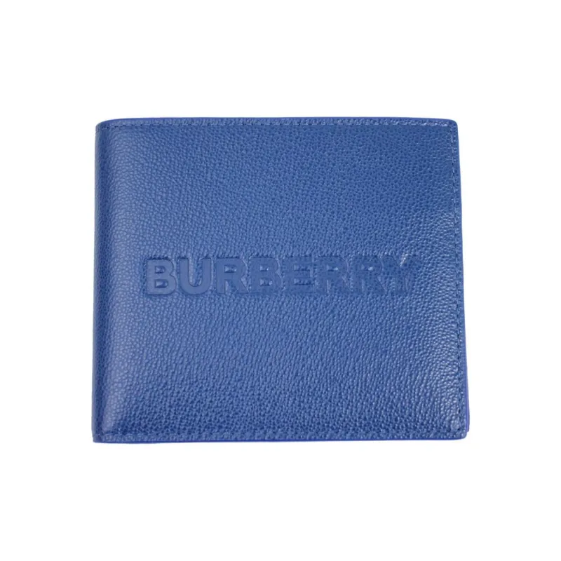 Burberry Leather Wallet Men's Blue-0