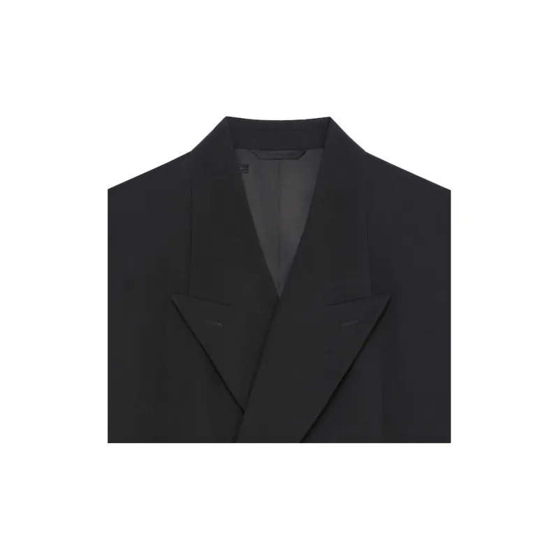 GIVENCHY Boxy Fit Jacket In Wool Jackets & Coats Men's Black-4