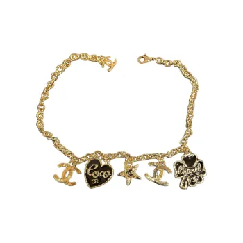 CHANEL Enamel Necklaces Women's Gold