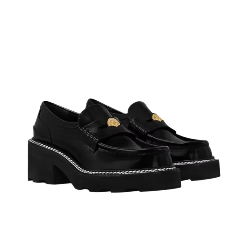 LOUIS VUITTON Beaubourg Loafers Women's Black-2