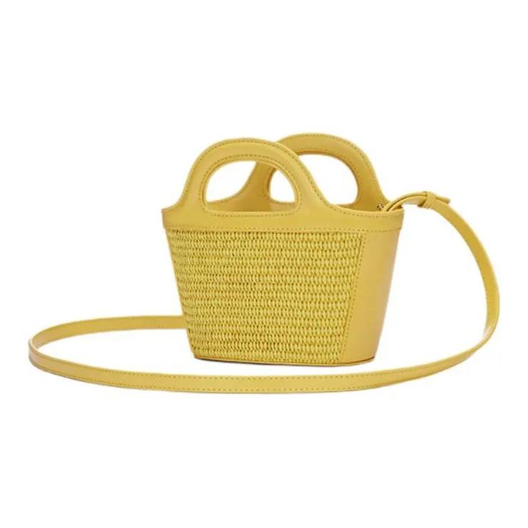 MARNI TROPICALIA Fabric One Shoulder Handbag Small Size Women's Yellow-3