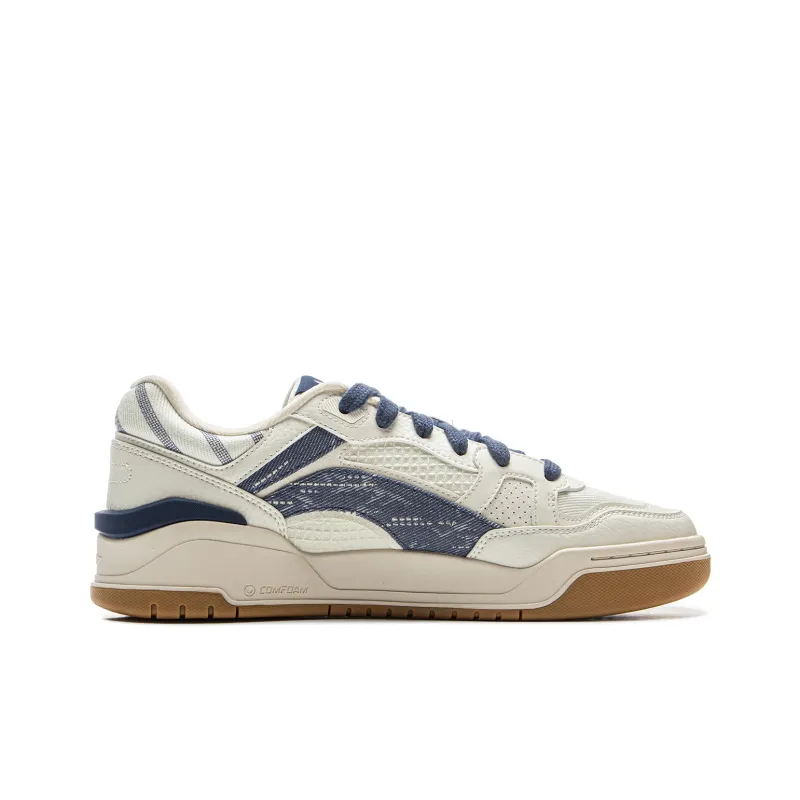 LiNing Moon White 2.0 Slip Resistant Cushioning Breathable Low Top Skateboard Shoes Men's Ecru-1