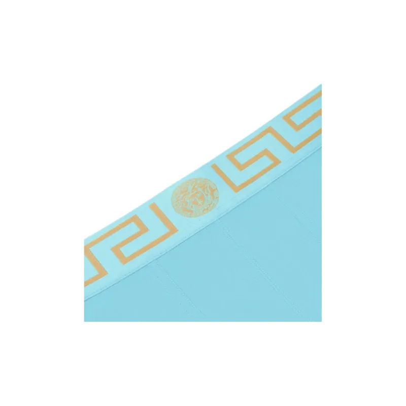 VERSACE Greca Border Swim Shorts Light Blue-4