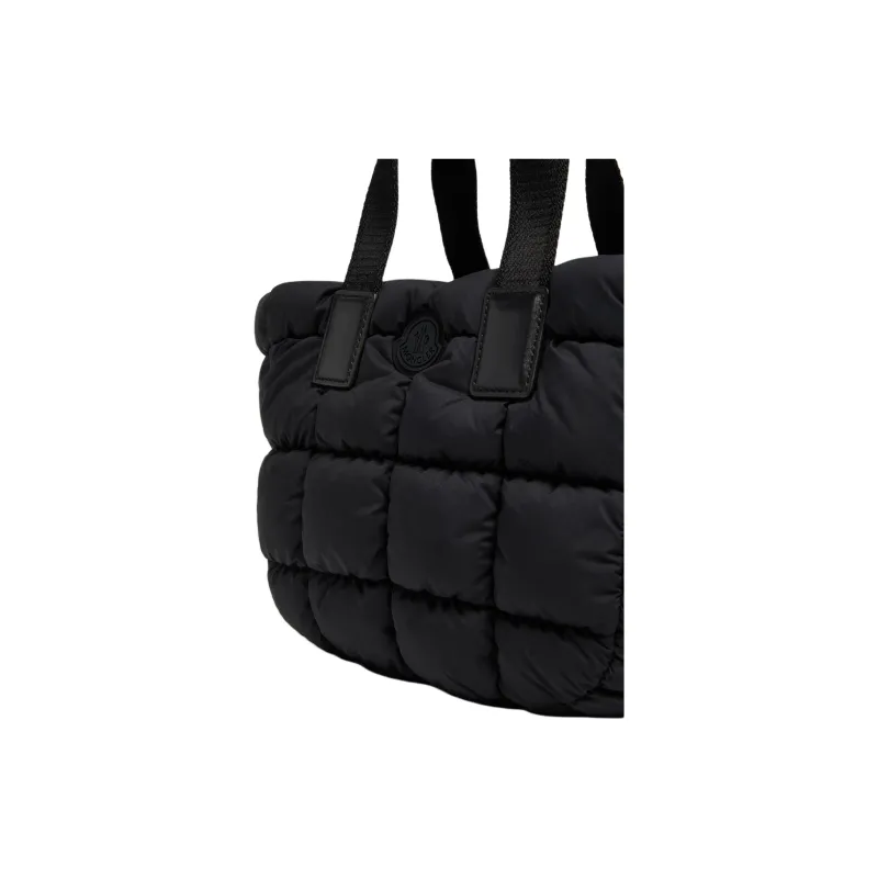Moncler Nylon Tote Bag Shopping Bag One Shoulder Handbag Mini Women's Black-4