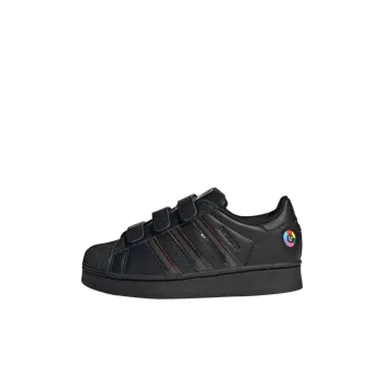 Adidas Originals SUPERSTAR Anti Slip Wear Resistant Low Top Kids' Skateboarding Shoes Black Kids'