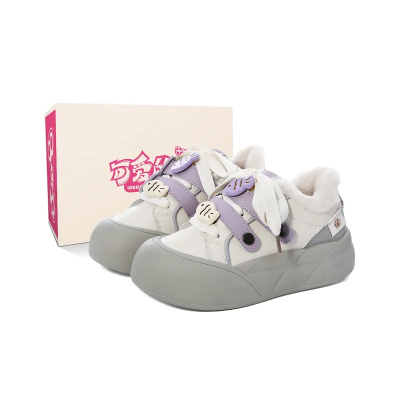 Lovely You Warm Wear-Resistant Lightweight Low-Top Skateboard Shoes Women's-12