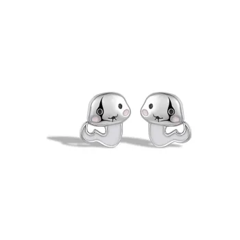 KwOnline S999 Fine Silver Stud Earrings Women's