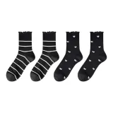 Black Stripes 2+Black Bowknot 2