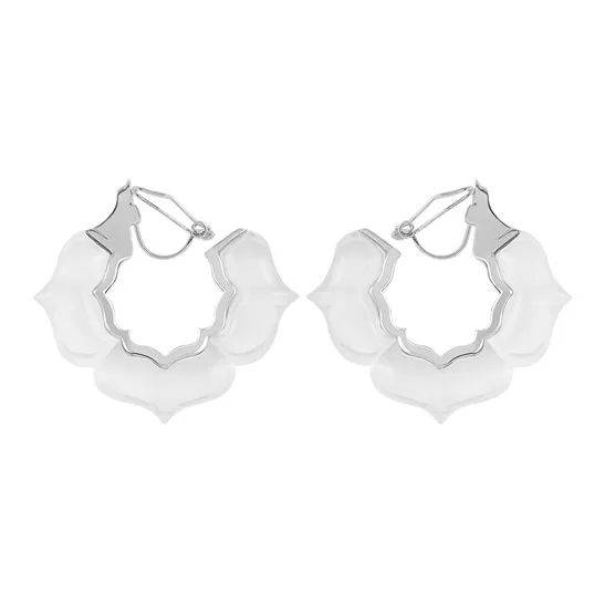 Bi disc 192 Silver Earrings Unisex-26