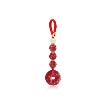 Moon Jewelry Reconstructed Cinnabar Keychains Unisex