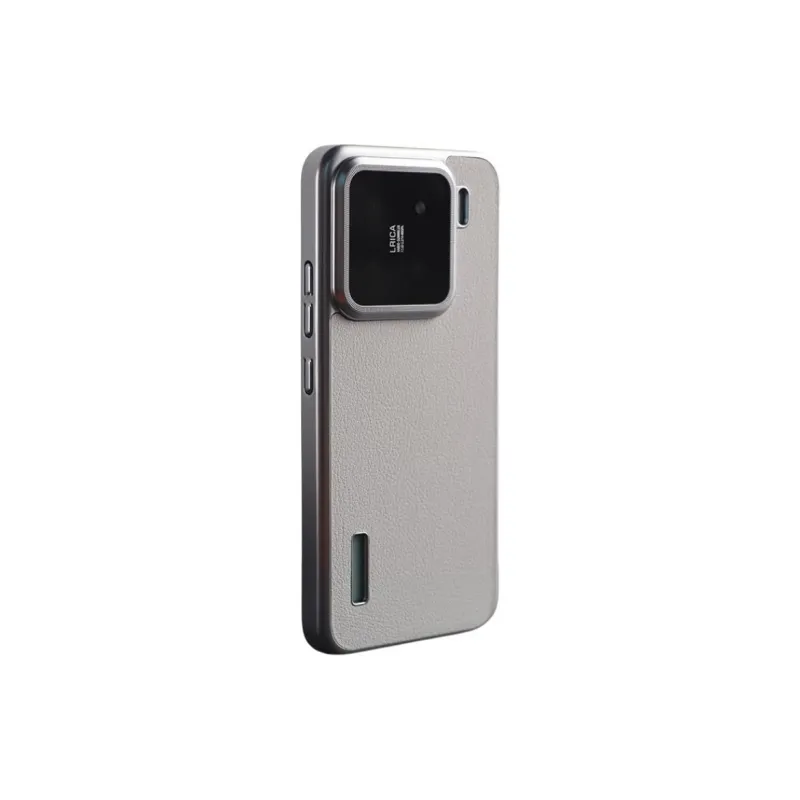 TXBX PC Material Electroplated Frame Litchi Grain Phone Case Compatibility With Xiaomi 15/15 Pro/14 Ultra/13 Ultra-2