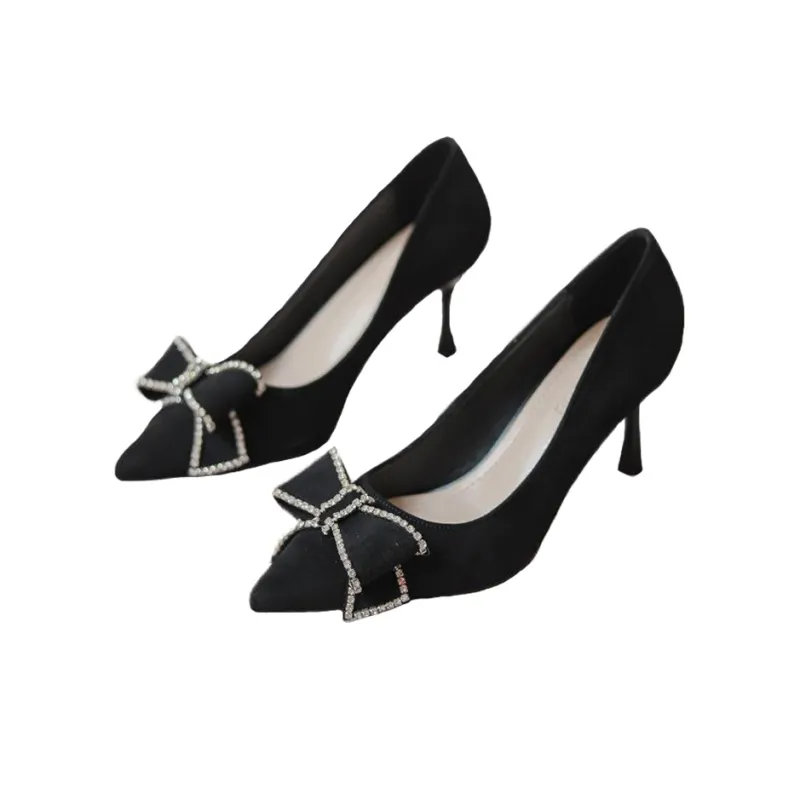 KATHRYN WILSON Slim Heel High Heels 7cm Women's Black-1